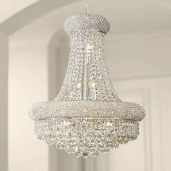 Primo 20" Wide Chrome Crystal Chandelier