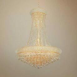 Primo 28" Traditional Gold And Crystal Chandelier By Elegant Lighting