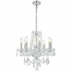 Princeton 20" Wide Chrome And Crystal 8-Light Chandelier -Lighting Sales Shop princeton 20 inch wide chrome and crystal 8 light chandelier 66d15views3