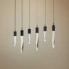 Quartz 39 1/4"W Black 12-LED Kitchen Island Light Pendant -Lighting Sales Shop quartz 39 and one quarter inchw black 12 led kitchen island light pendant 69c60cropped