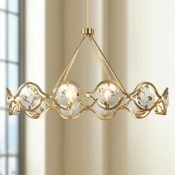 Quincy 40" Wide Distressed Twilight 10-Light Chandelier