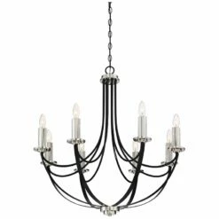 Quoizel Alana 30" Wide 8-Light Mystic Black Chandelier -Lighting Sales Shop quoizel alana 30 inch wide 8 light mystic black chandelier 20g42views1