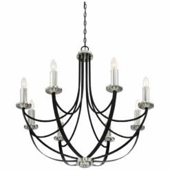 Quoizel Alana 30" Wide 8-Light Mystic Black Chandelier -Lighting Sales Shop quoizel alana 30 inch wide 8 light mystic black chandelier 20g42views2