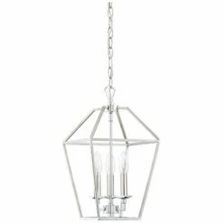 Quoizel Aviary 9 1/2"W Nickel 3-Light Steel Cage Chandelier -Lighting Sales Shop quoizel aviary 9 and one half inchw nickel 3 light steel cage chandelier 20g54views2