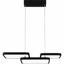 Quoizel Elvive 21.75" Wide Matte Black LED Modern Pendant -Lighting Sales Shop quoizel elvive 21 75 inch wide matte black led modern pendant 922r2views3