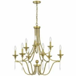 Quoizel Joules 32" Wide Aged Brass 9-Light Chandelier -Lighting Sales Shop quoizel joules 32 inch wide aged brass 9 light chandelier 86c76views2