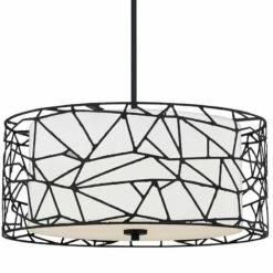 Quoizel Newcastle 23 1/2" Wide Matte Black 4-Light Pendant -Lighting Sales Shop quoizel newcastle 23 and one half inch wide matte black 4 light pendant 99p22views1