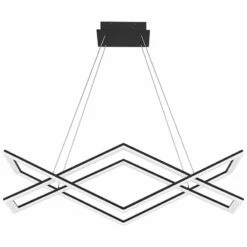 Quoizel Newman 36 1/4" Wide Matte Black LED Linear Chandelier