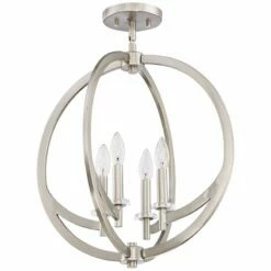 Quoizel Orion 18"W Brushed Nickel 4-Light Steel Pendant -Lighting Sales Shop quoizel orion 18 inchw brushed nickel 4 light steel pendant 1t975views2