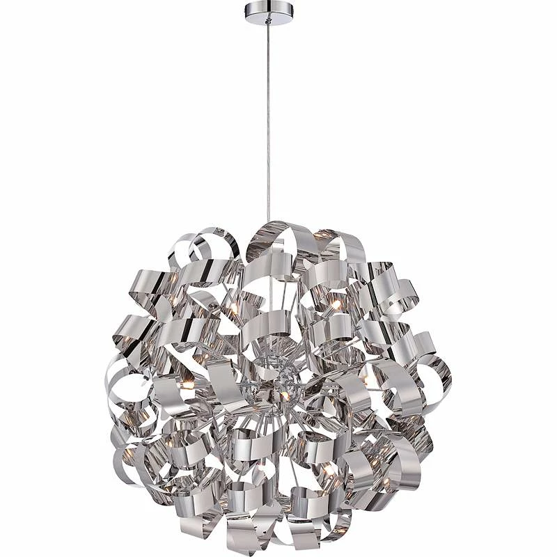 Quoizel Ribbons 31" Wide Polished Chrome Pendant 4 Quoizel Ribbons 31" Wide Polished Chrome Pendant - Image 2