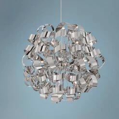 Quoizel Ribbons 31" Wide Polished Chrome Pendant