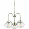 Quoizel Trilogy 22" Wide Brushed Nickel 3-Light Chandelier -Lighting Sales Shop quoizel trilogy 22 inch wide brushed nickel 3 light chandelier 18t83