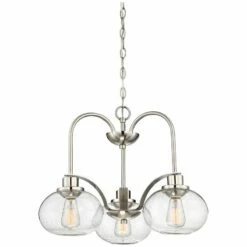 Quoizel Trilogy 22" Wide Brushed Nickel 3-Light Chandelier