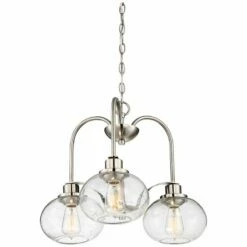 Quoizel Trilogy 22" Wide Brushed Nickel 3-Light Chandelier -Lighting Sales Shop quoizel trilogy 22 inch wide brushed nickel 3 light chandelier 18t83views2