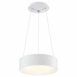 Radiant 15" Wide White LED Drum Pendant Light -Lighting Sales Shop radiant 15 inch wide white led drum pendant light 69y92views2