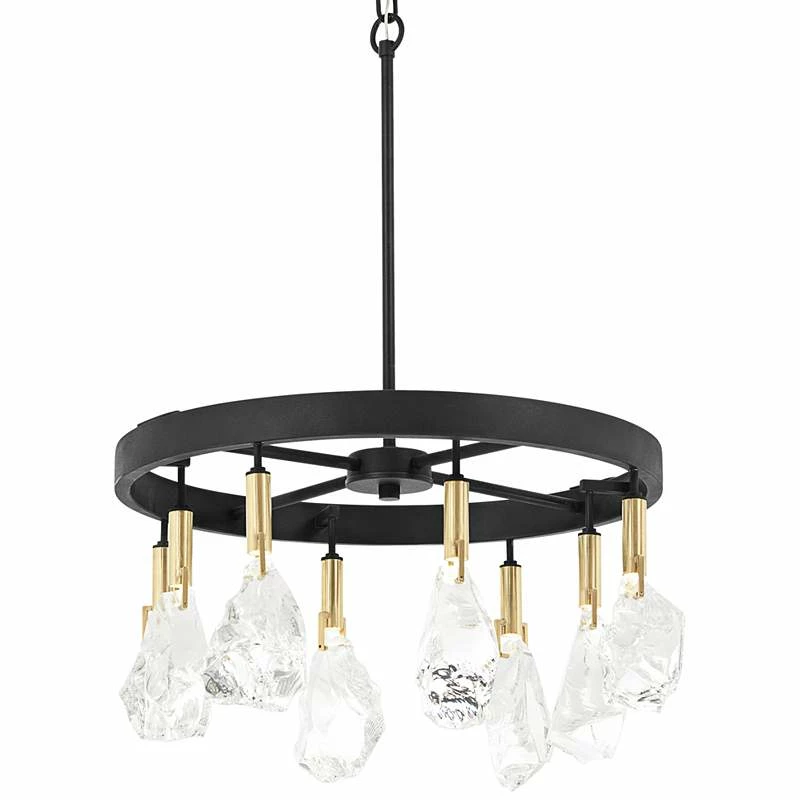 Rare Elements 20" Wide Sand Coal 8-Light LED Chandelier 4 Rare Elements 20" Wide Sand Coal 8-Light LED Chandelier - Image 2