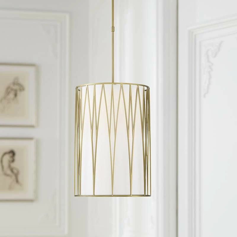 Regal Terrace 14 1/4" Wide Soft Brass LED Pendant Light 3 Regal Terrace 14 1/4" Wide Soft Brass LED Pendant Light