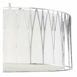 Regal Terrace 32"W Polished Nickel LED Drum Pendant Light -Lighting Sales Shop regal terrace 32 inchw polished nickel led drum pendant light 89y35views1