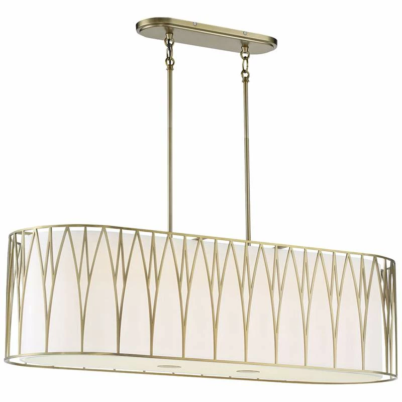 Regal Terrace 42" Wide Soft Brass LED Island Pendant Light 4 Regal Terrace 42" Wide Soft Brass LED Island Pendant Light - Image 2