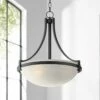 Regency Hill 20" Wide Black Marbleized Glass Bowl Pendant Light