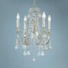 Regis 17 1/2" Wide Olde Silver Crystal 4-Light Chandelier