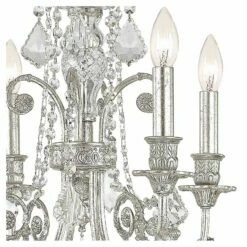 Regis 17 1/2" Wide Olde Silver Crystal 4-Light Chandelier -Lighting Sales Shop regis 17 and one half inch wide olde silver crystal 4 light chandelier 8t427views1