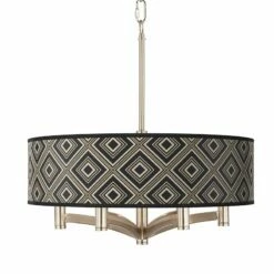 Rhythm Ava 6-Light Nickel Pendant Chandelier