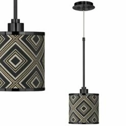 Rhythm Giclee Black Mini Pendant Light