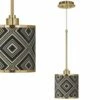 Rhythm Giclee Gold Mini Pendant Light