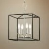 Richie 13" Wide Polished Nickel And Black 4-Light Pendant -Lighting Sales Shop richie 13 inch wide polished nickel and black 4 light pendant 66j90cropped