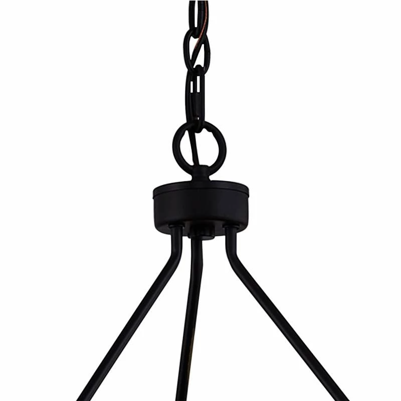 Richmond 25 1/2" Wide Matte Black 6-Light Chandelier 6 Richmond 25 1/2" Wide Matte Black 6-Light Chandelier - Image 4