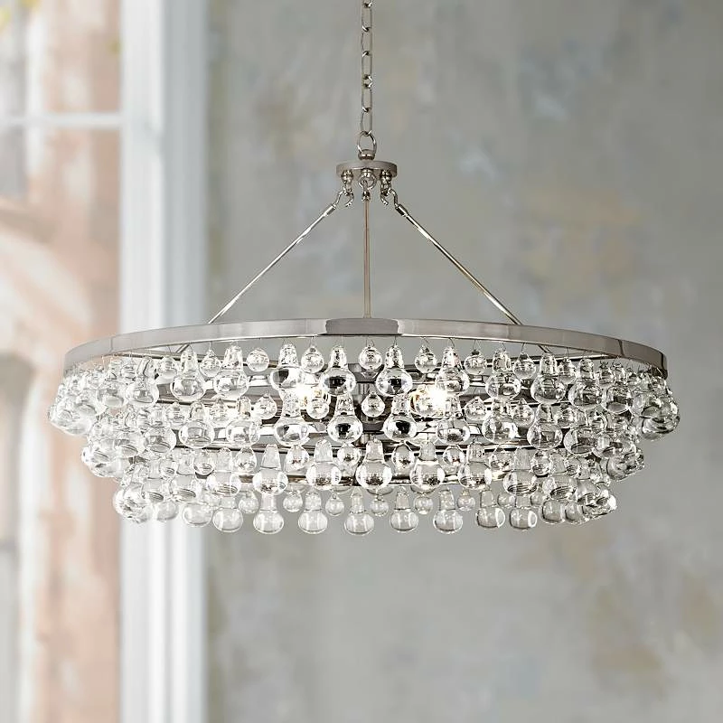 Robert Abbey 35"W Bling 6-Light Large Crystal Chandelier 3 Robert Abbey 35"W Bling 6-Light Large Crystal Chandelier