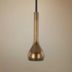 Robert Abbey Axis Natural Brass Mini Pendant Light