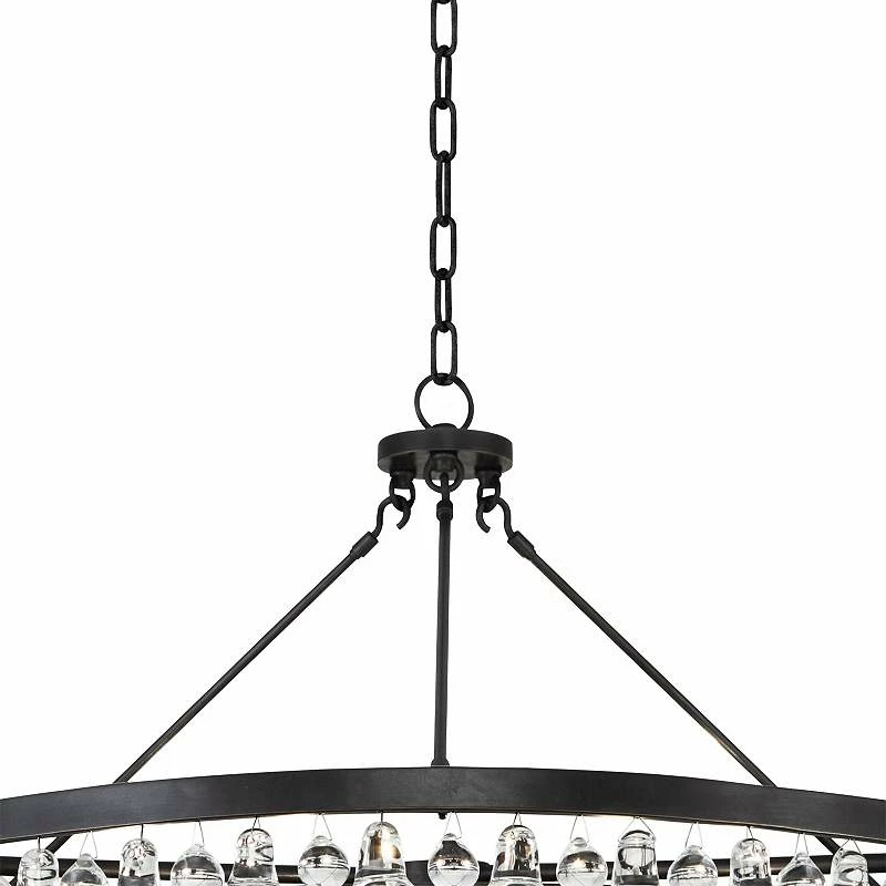 Robert Abbey Bling Collection 35"W Deep Bronze Chandelier 6 Robert Abbey Bling Collection 35"W Deep Bronze Chandelier - Image 4