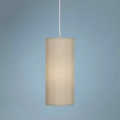 Robert Abbey Elena 6" Wide Taupe Fabric Shade Mini Pendant