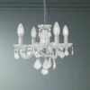 Rococo 15" Wide Chrome And Clear Crystal 4-Light Chandelier -Lighting Sales Shop rococo 15 inch wide chrome and clear crystal 4 light chandelier 66d13cropped