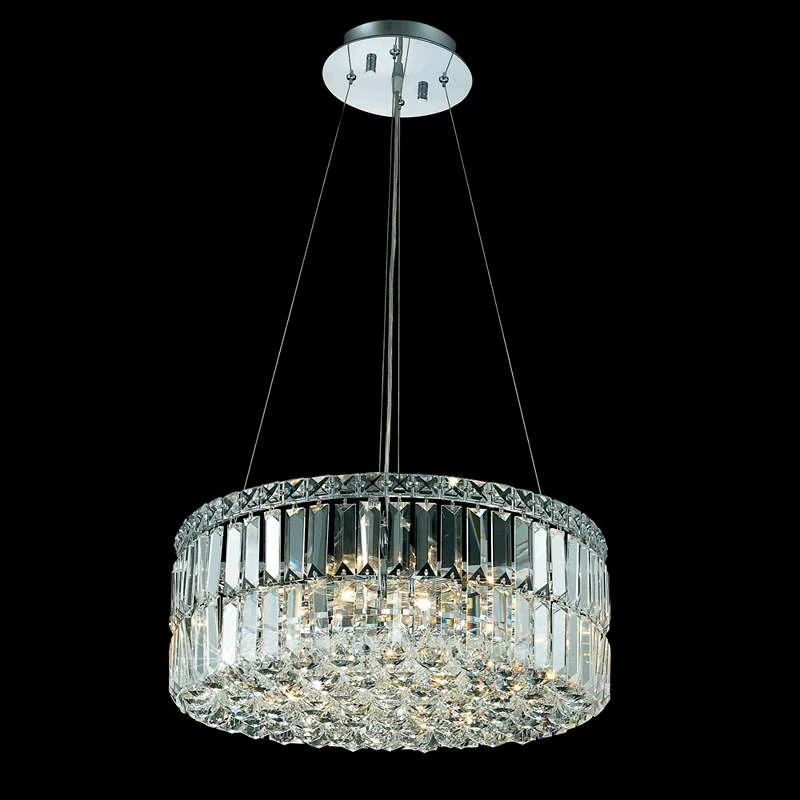 Royal 20" Wide Chrome And Crystal 12-Light Pendant 4 Royal 20" Wide Chrome And Crystal 12-Light Pendant - Image 2