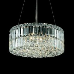 Royal 20" Wide Chrome And Crystal 12-Light Pendant
