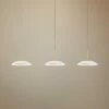 Royyo 44" Wide Matte White And Gold 3-Light Linear Pendant -Lighting Sales Shop royyo 44 inch wide matte white and gold 3 light linear pendant 68r21cropped