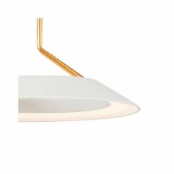 Royyo 44"W Matte White And Gold 7-Light Linear Pendant -Lighting Sales Shop royyo 44 inchw matte white and gold 7 light linear pendant 68r34views1