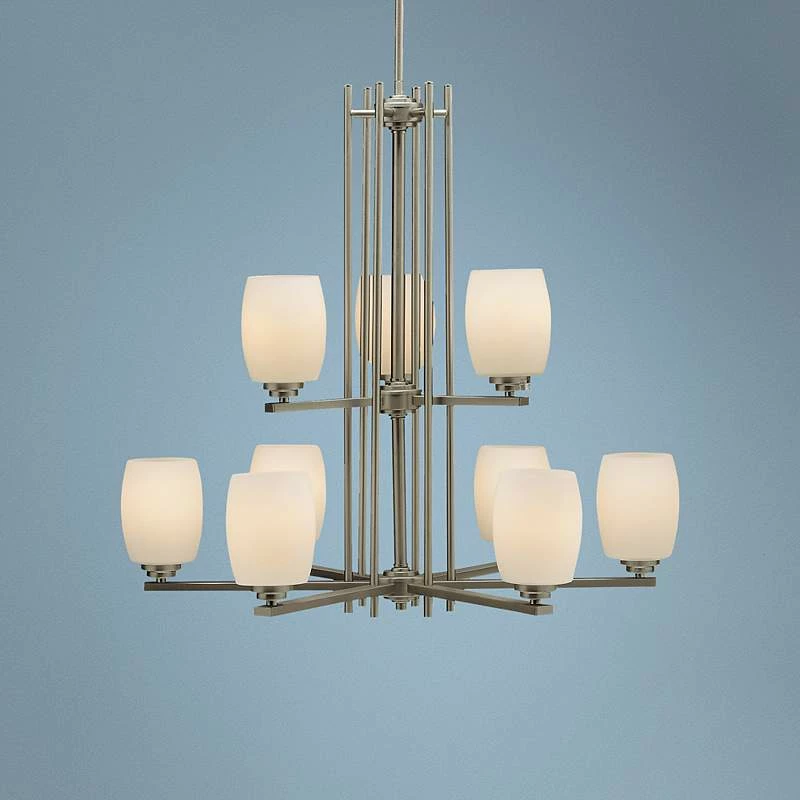 Sabina Brushed Nickel 30"W 9-Light Chandelier By Kichler 3 Sabina Brushed Nickel 30"W 9-Light Chandelier By Kichler