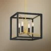 Sable Point 14 1/4"W Black And Gold 4-Light Foyer Pendant -Lighting Sales Shop sable point 14 and one quarter inchw black and gold 4 light foyer pendant 77n92cropped