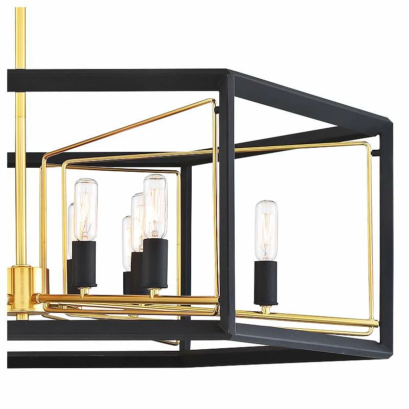 Sable Point 26" Wide Black And Gold 12-Light Pendant Light 5 Sable Point 26" Wide Black And Gold 12-Light Pendant Light - Image 3