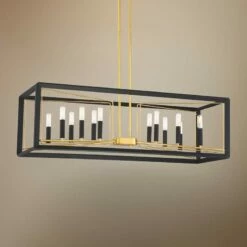 Sable Point 38 1/4"W Gold Kitchen Island Light Chandelier