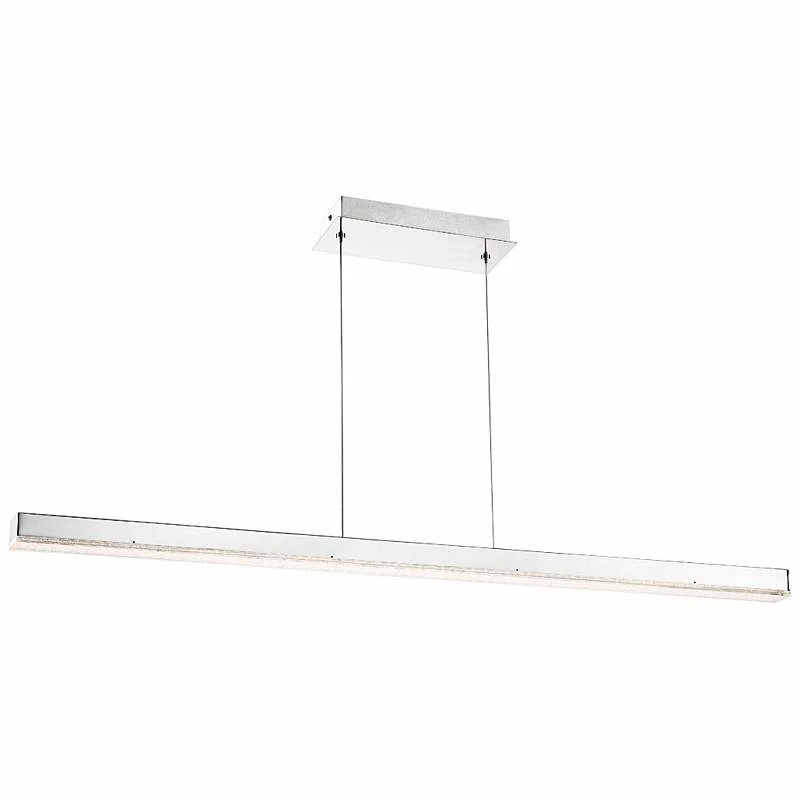 Santi 48 1/2" Wide Chrome LED Kitchen Island Light Pendant 4 Santi 48 1/2" Wide Chrome LED Kitchen Island Light Pendant - Image 2