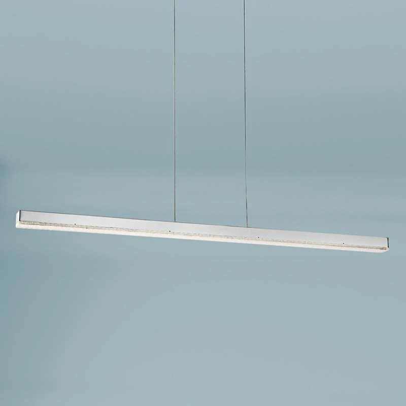Santi 48 1/2" Wide Chrome LED Kitchen Island Light Pendant 3 Santi 48 1/2" Wide Chrome LED Kitchen Island Light Pendant