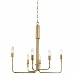 Sarla 25" Wide Gold Metal 6-Light Chandelier -Lighting Sales Shop sarla 25 inch wide gold metal 6 light chandelier 91p91