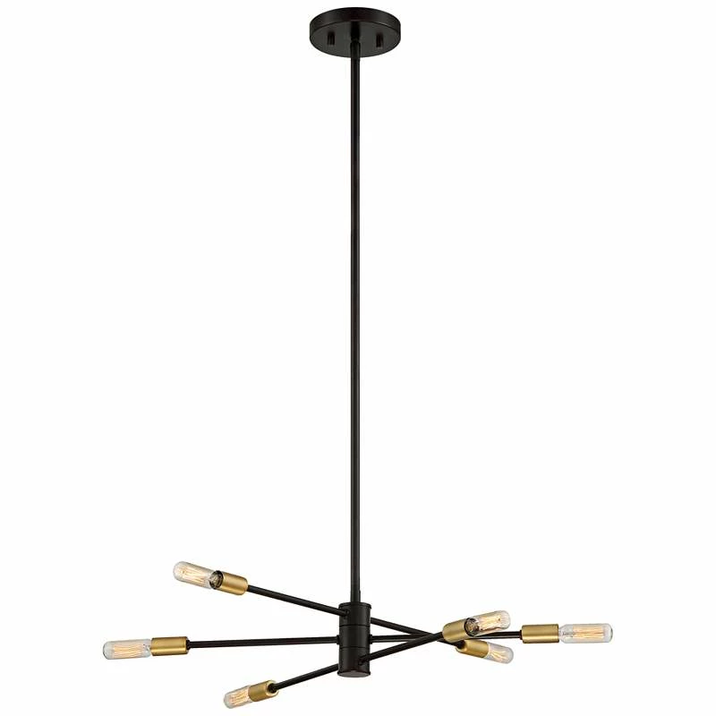 Savoy House Lyrique 21 3/4" Wide Bronze 6-Light Chandelier 5 Savoy House Lyrique 21 3/4" Wide Bronze 6-Light Chandelier - Image 3