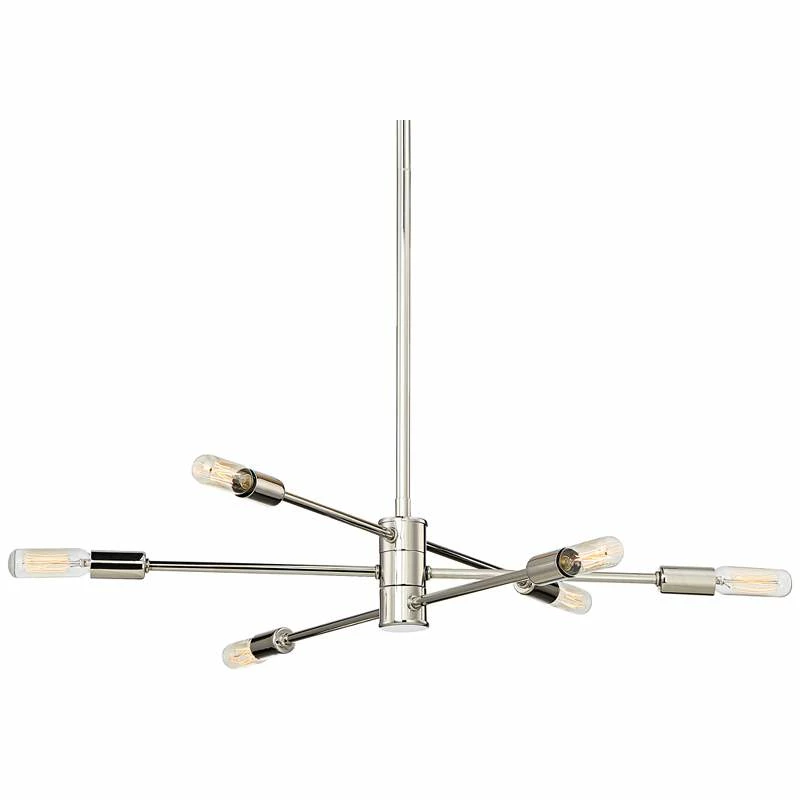 Savoy House Lyrique 21 3/4" Wide Nickel 6-Light Chandelier 3 Savoy House Lyrique 21 3/4" Wide Nickel 6-Light Chandelier