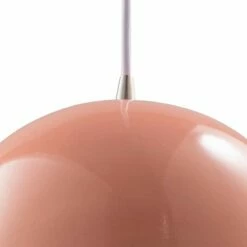 Scallop 9" Wide Gloss Blush Ceramic LED Mini Pendant Light -Lighting Sales Shop scallop 9 inch wide gloss blush ceramic led mini pendant light 99e33views2
